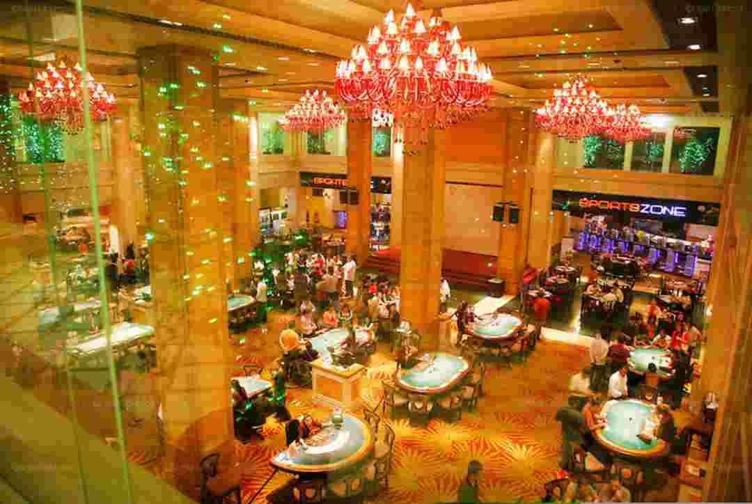 Một góc sảnh Casino ở Naga World 