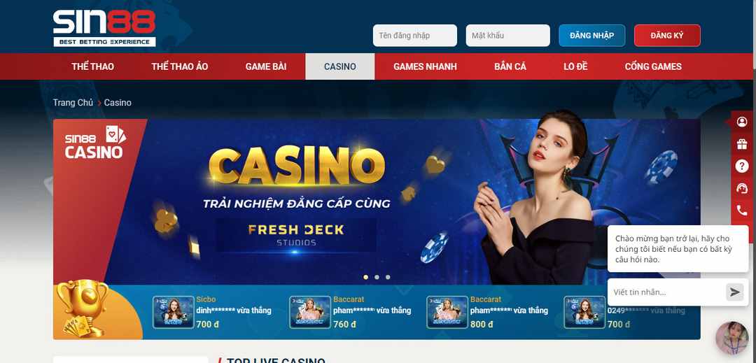 Trò chơi game bài casino gây ấn tượng với đa dạng các trò chơi